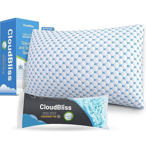 CloudBliss Shredded Memory Foam Pillow for Sleeping