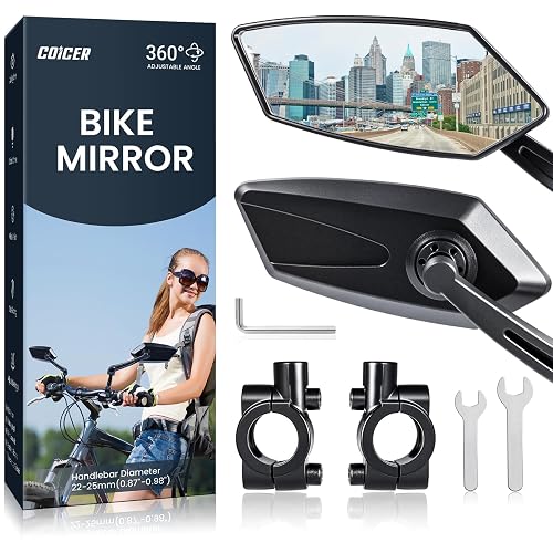 COICER 2pcs Bike Mirror Handlebar Mount
