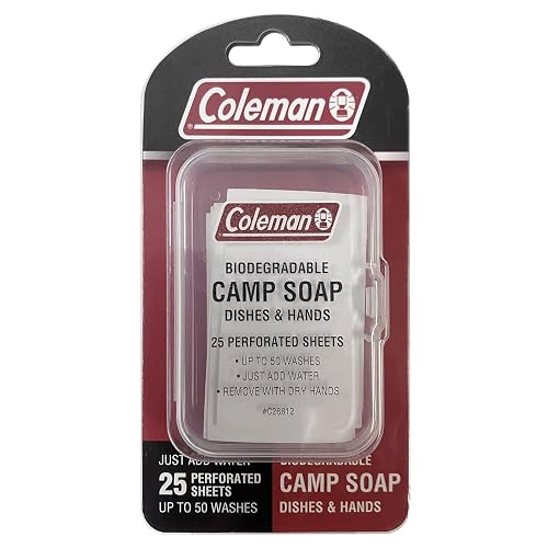 Coleman Camp Soap Sheets – 25 Travel