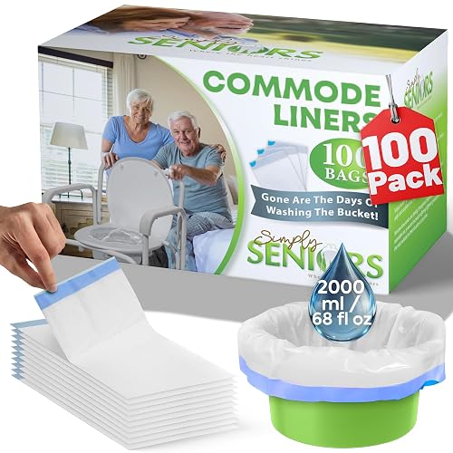 Commode Liners - 100 Strong Portable Commode