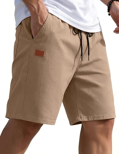 COOFANDY Mens Casual Shorts 9" Chino Cotton