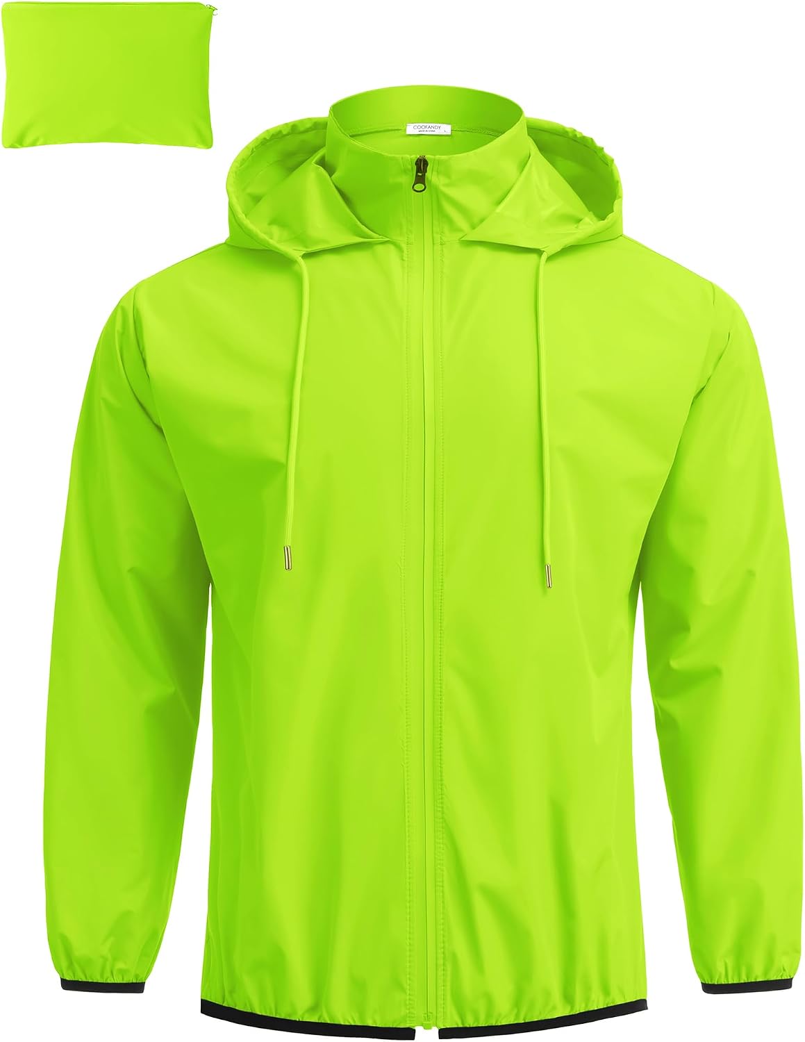 COOFANDY Mens Light Rain Jacket Hood
