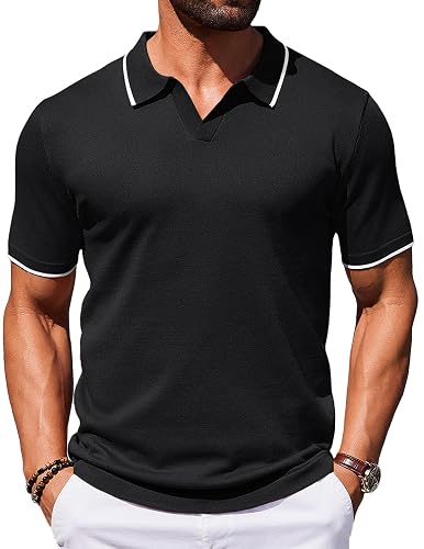 COOFANDY Mens Polo Shirts Short Sleeve Casual
