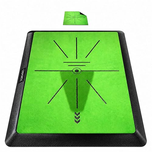 COSPOPTIC Golf Hitting Mat with Swing Path