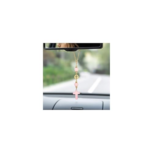 Cross Crystal Hanging Car Charm
