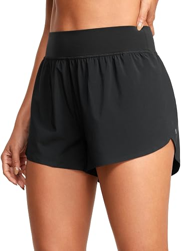 CRZ YOGA High Waisted Split Running Shorts