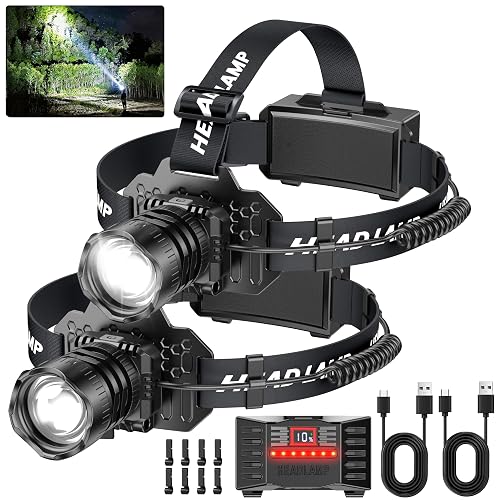 Curtsod Rechargeable LED Headlamp 2-Pack - 99000