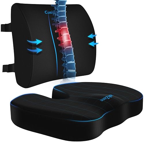CushZone Ergonomic Seat Cushion & Lumbar Support