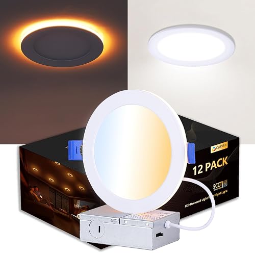 CycevSun 12 Pack 6 Inch LED Recessed