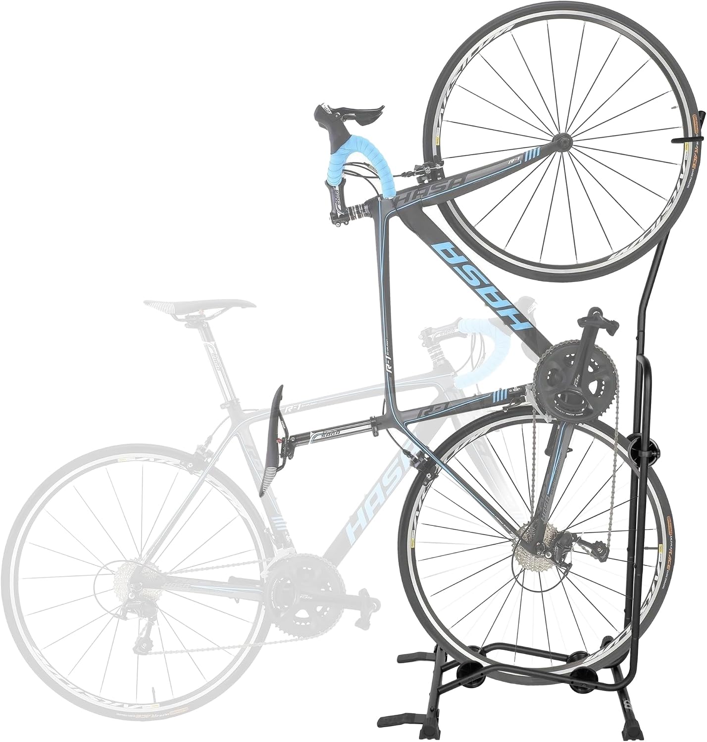 CyclingDeal Upright Bike Stand: Vertical & Horizontal Floor Storage Rack