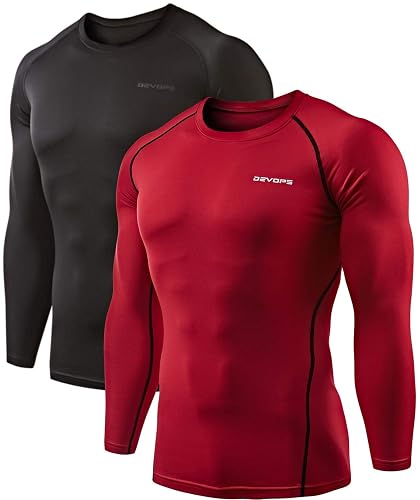 DEVOPS 2 Pack Men's Thermal Long Sleeve