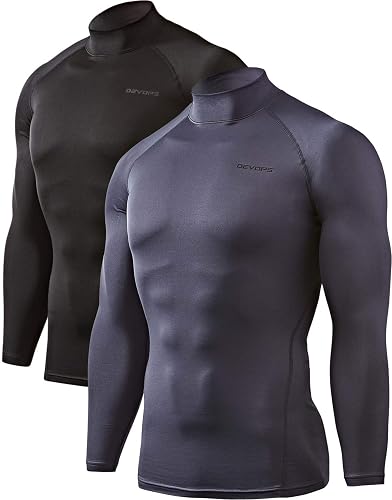 DEVOPS 2 Pack Men's Thermal Turtle Neck