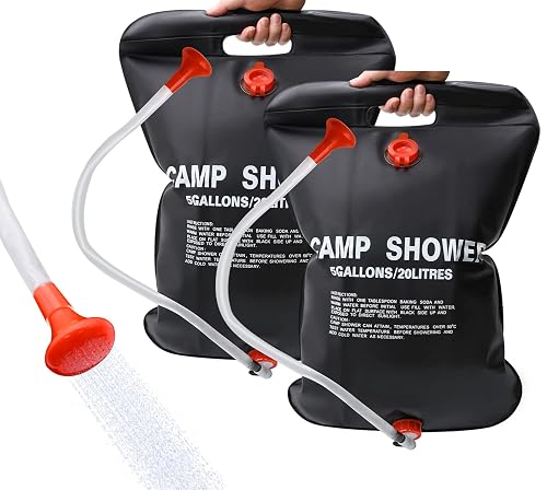 DkOvn 1/2/4 Pack 5 Gallons/20L Solar Shower