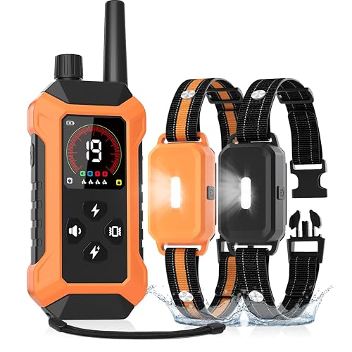Dog Shock Collar with Light 2 Pack