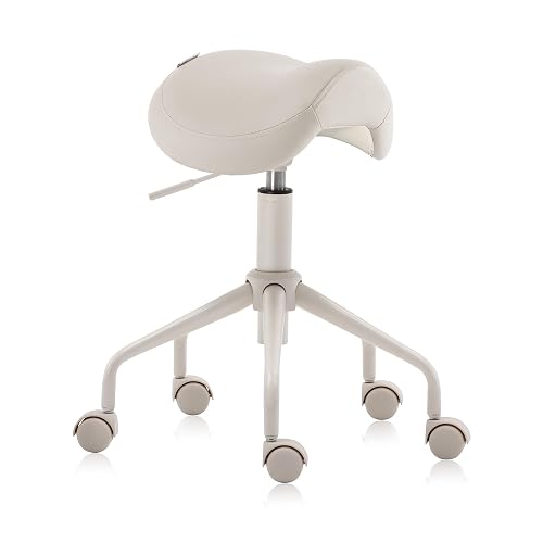 DR.LOMILOMI Adjustable Height Hydraulic Rolling Swivel Stool