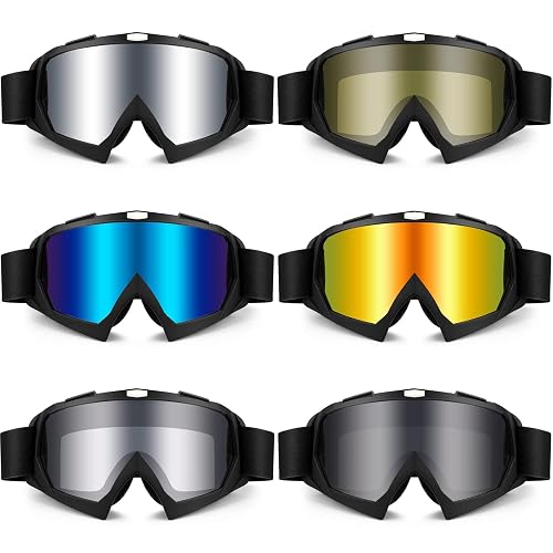 Dunzy 6 Pair Dirt Bike Motorcycle Goggles
