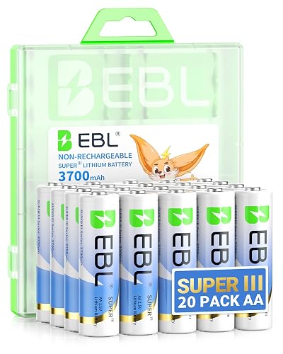 EBL 3700mAh AA Lithium Batteries