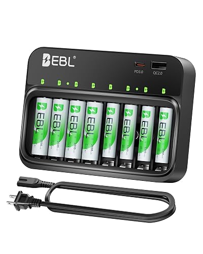EBL Rechargeable Batteries and Charger