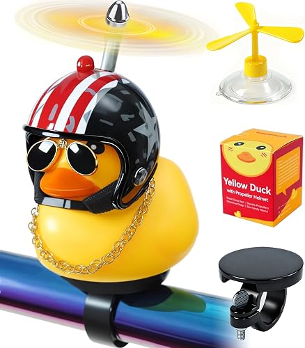 EMPATHECH Rubber Duck Bike Decorations Cute Squeak