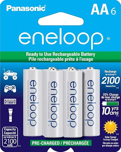 Eneloop Panasonic BK-3MCCA6BA AA 2100 Cycle Ni-MH
