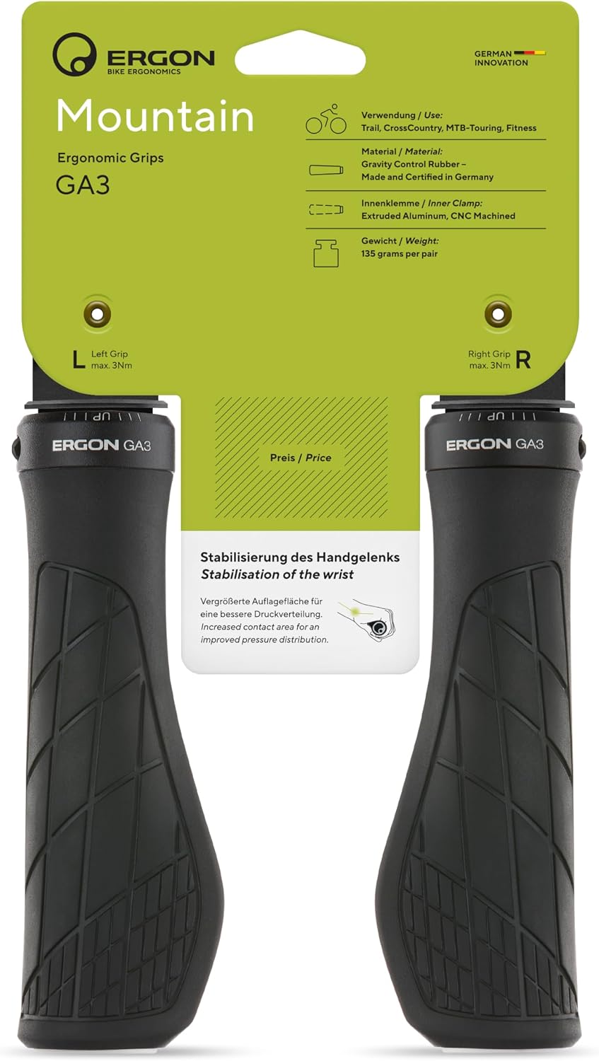 Ergon Unisex GP1 Grips Black Large
