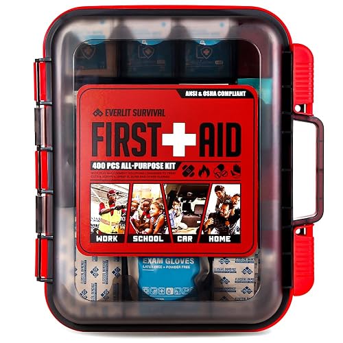 EVERLIT 400 Pcs OSHA/ANSI Compliant First Aid
