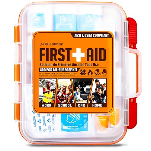 EVERLIT 400 Pcs OSHA Compliant First Aid
