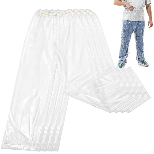 Fampery 4-Pack Disposable Rain Pants for Men