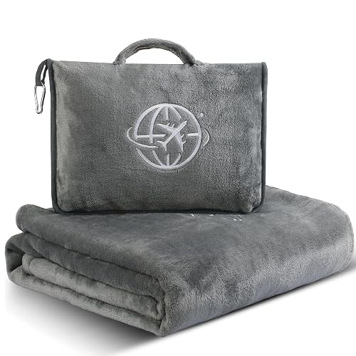 Fendox Travel 2-in-1 Travel Blanket and Pillow