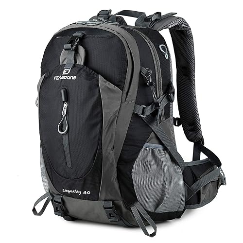 FENGDONG 40L Waterproof Lightweight Outdoor Daypack Hiking