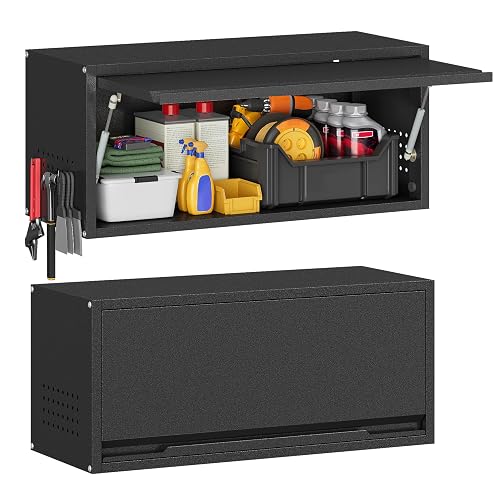 Firstsky Metal Garage Wall Cabinet with Up-Flip