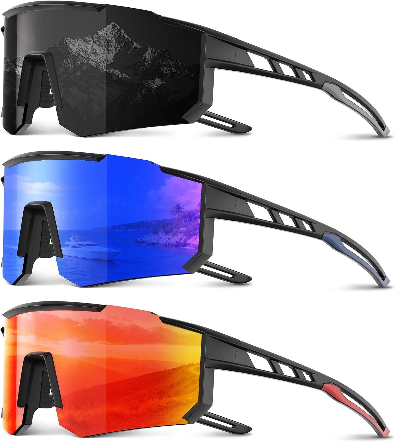 Foliful Polarized Sunglasses Protection Baseball