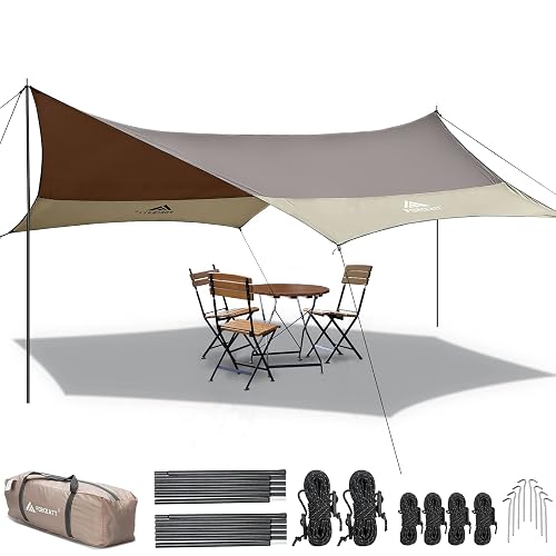 Forceatt 12x14FT Waterproof Camping Tarp with 2