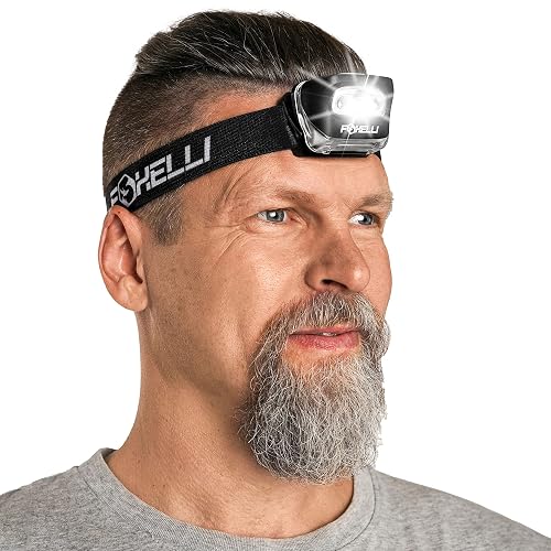 Foxelli LED Headlamp Flashlight & Kids