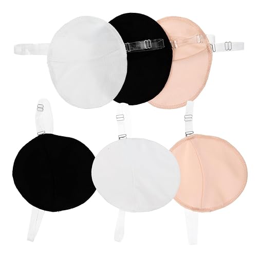 FRCOLOR 3 Pairs Washable Underarm Sweat Pads