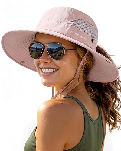 FURTALK Womens Sun Hat with Ponytail Hole