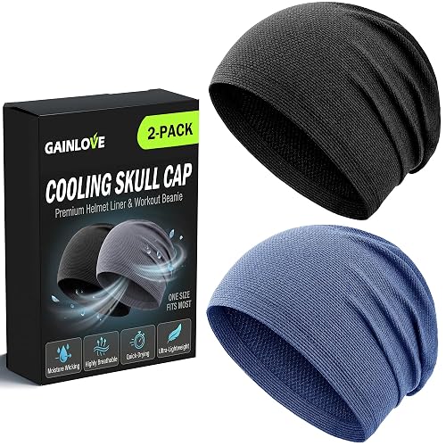 Gainlove 2 Pack Cooling Skull Caps for