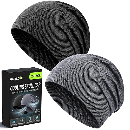 Gainlove 2 Pack Cooling Skull Caps for