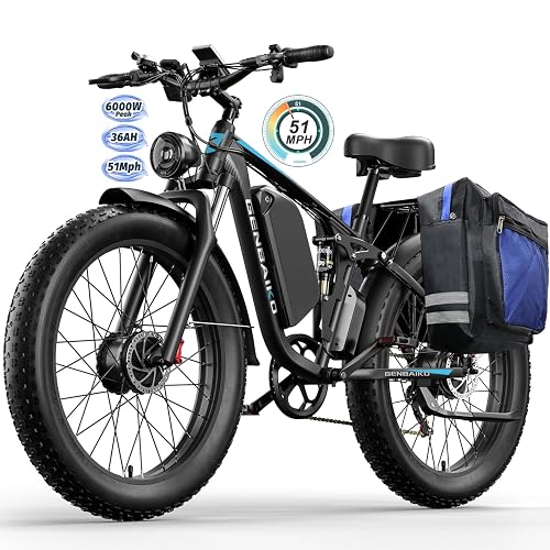 GENBAIKO 51MPH Fast 26" E Bikes for...