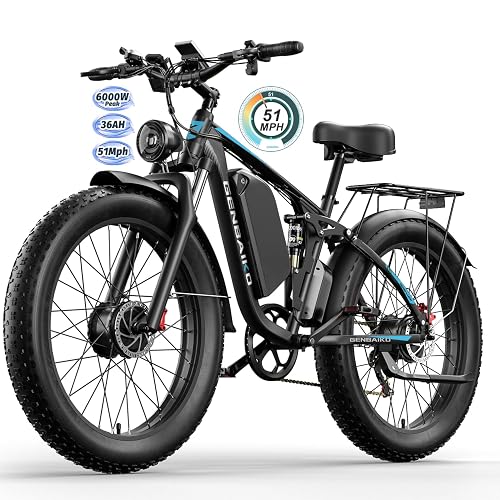 GENBAIKO 51MPH Fast 26" E Bikes for...