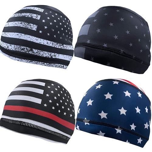 Geyoga 4 Pieces Cooling Skull Cap Helmet