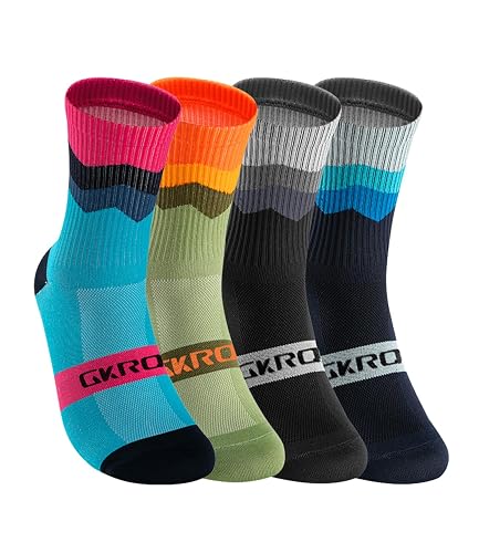 GKRQ 4 Pairs Running Socks Cycling socks