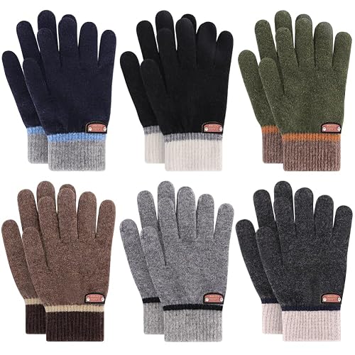 GOHI 6 Pairs of Kids Gloves Boys