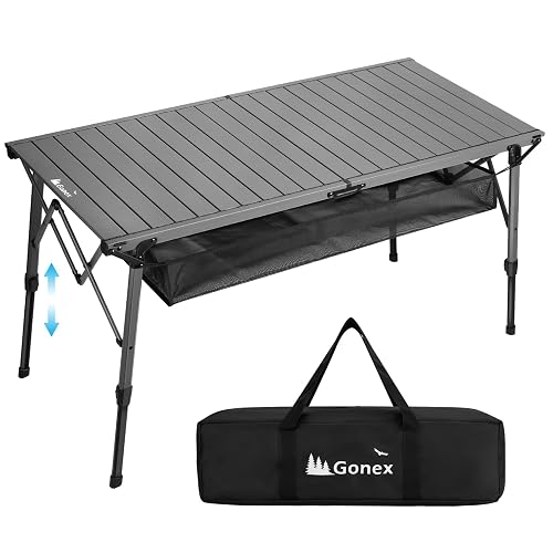 Gonex 50" Camping Table with Adjustable Height
