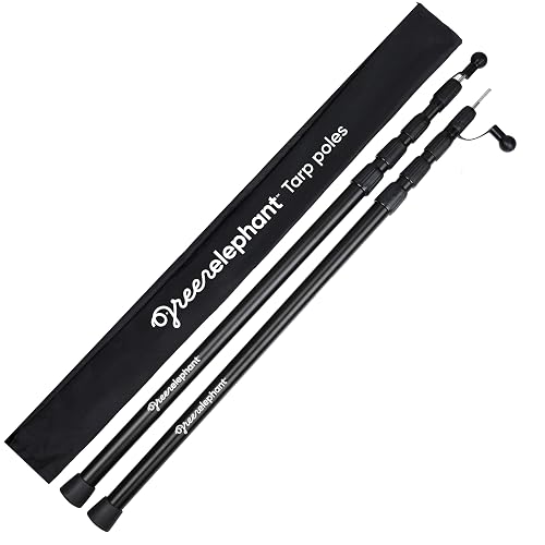 Green Elephant Camping Tarp Poles - Adjustable