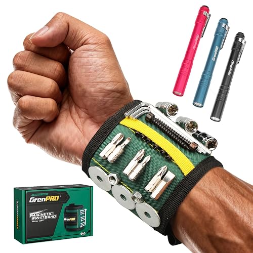 GRENPRO Magnetic Tool Wristband with 3 LED