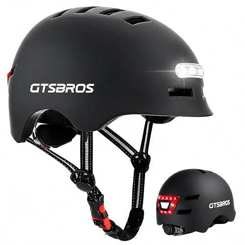 GTSBROS Adult Bike Helmet with LED Lights