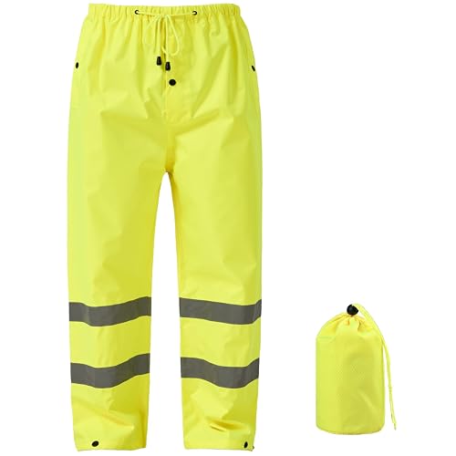 GUARDWAY High Vis Reflective Waterproof Rain Pants