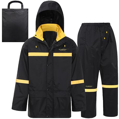 GUARDWAY Rain Suits for Men Waterproof Hooded