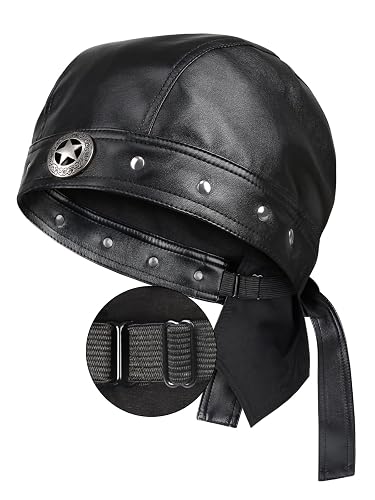 Hachapy Leather Biker Cap for Women -